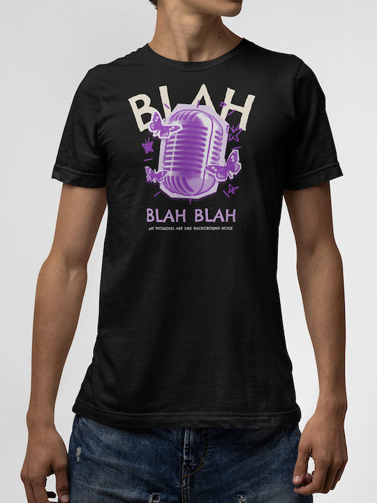 T-shirt Μαύρο Blah Blah Blah