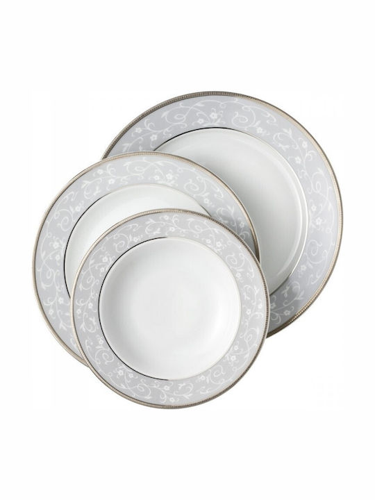 Emfasi Gray Porcelain Dinnerware Set 40pcs
