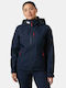 Women's for Hiking Short Lifestyle Jacket for Winter with Hood Blue