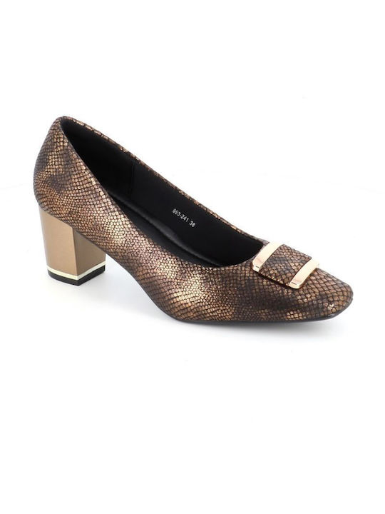 B-Soft Anatomic Gold Heels