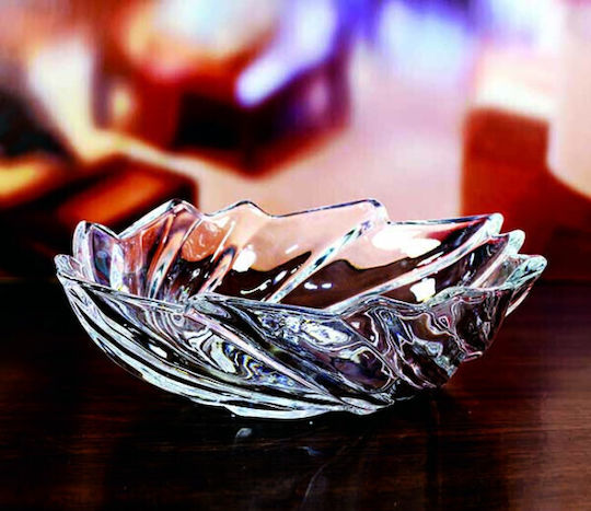 HS Aqua Fruit Bowl Glass Transparent 27.5x9x9cm