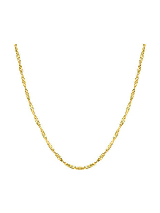 Theodora's Jewellery Lanț Gât Placat Cu Aur Din Oțel