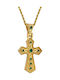 VTJ Women's Byzantine Cross from Gold Plated Silver with Chain