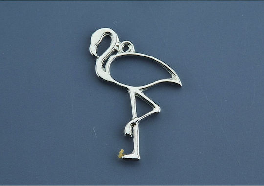 Metal Flamingo Silver 2.5x4cm Nu1704 Nv-51-00002-2231