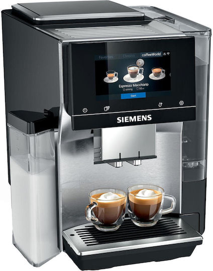 Siemens Eq.700 Αυτόματη Μηχανή Espresso 1500W Πίεσης 19bar με Μύλο Άλεσης Μαύρη TQ707R03