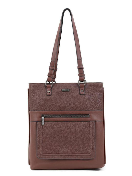 Doca Damen Tasche Schulter Braun