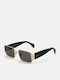 Retrosuperfuture Unisex Sunglasses with Gold Metal Frame and Gray Lens