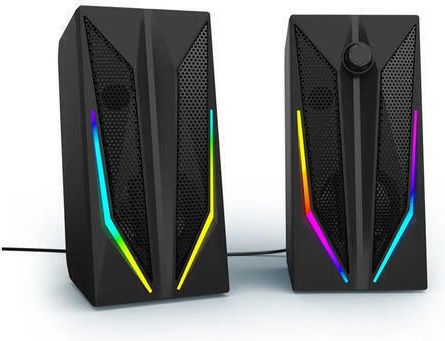 HAMA uRage BLAST-R 200 Компютърни тонколони 2.0 с RGB осветление и мощност 2.5W в Черен цвят