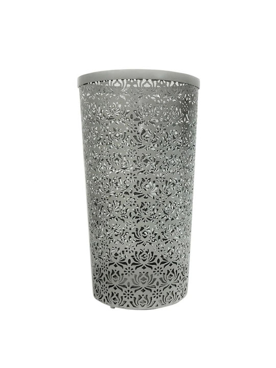Zylindrischer Regenschirmständer mit perforiertem Design 24x24x45cm Grau Gtr