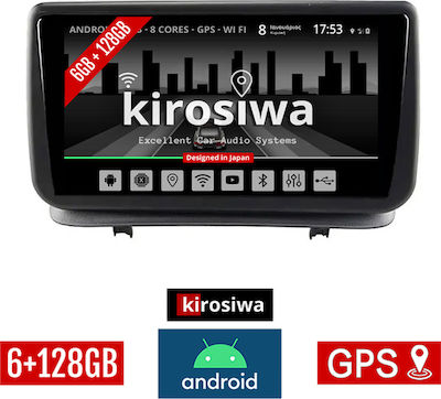 Kirosiwa Car-Audiosystem für Renault Clio 2005-2011 (Bluetooth/USB/AUX/WiFi/GPS/Apple-Carplay/Android-Auto) mit Touchscreen 9"