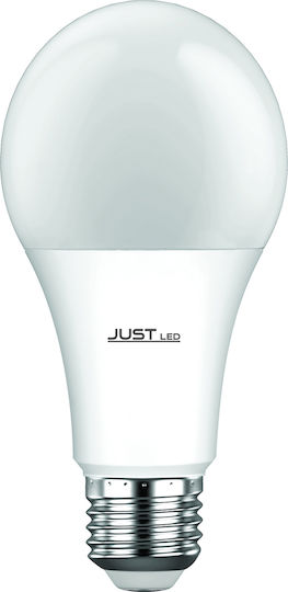 Just LED Λάμπα LED 15W για Ντουί E27 και Σχήμα A60 Θερμό Λευκό 1650lm