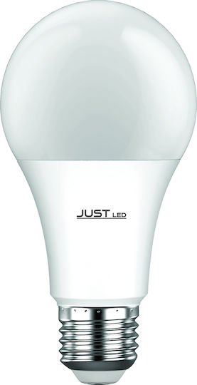 Just LED Λάμπα LED 10W για Ντουί E27 και Σχήμα A60 Θερμό Λευκό 900lm Dimmable