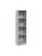 Bookcase Grey 40x24x143cm