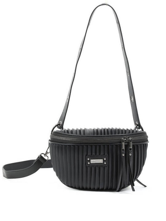 Doca Damen Tasche Crossbody Schwarz