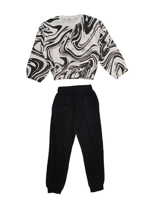 Nek Kids Wear Kids Sweatpants Set White Nek Kids Wear Kids Sweatpants Set White