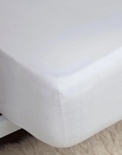 Super-Doppel 160x200+40cm mit Gummizug White