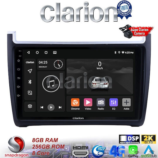 Clarion Ηχοσύστημα Αυτοκινήτου για Volkswagen Polo / Caddy 2014>2017 (Bluetooth/USB/WiFi/GPS/Apple-Carplay/Android-Auto)
