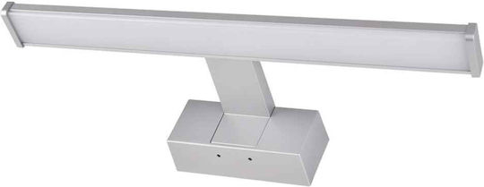 Adeleq Lamp Bathroom with Integrated LED and Natural White Light Silver 40x5.1cm