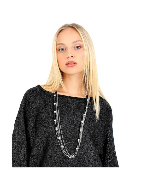 Black Silver Necklace 81565