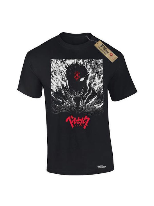 Premium T-shirt Takeposition Big Print Heavy Cotton 185 G/m2 Anime Berserk Possessed Black 321-1408