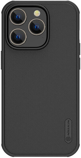 Nillkin Super Frosted Shield Pro Logo Задна корица Пластмаса / Силикон Черен (iPhone 16 Pro)