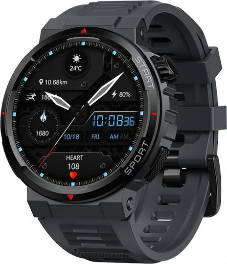 Zeblaze Ares Plus 46mm Smartwatch with Heart Rate Monitor (Black