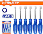 Wadfow Set 6 Screwdrivers with 6 Interchangeable Tips