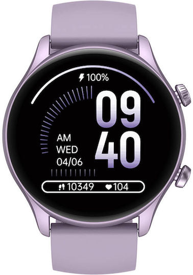 Zeblaze Btalk 3 Plus 46mm Smartwatch with Heart Rate Monitor (Purple)