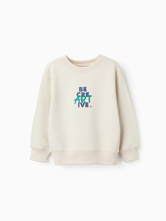 Zippy Kids Fleece Sweatshirt Ecru