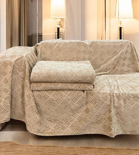 Linea Home Rafles Überwürfe Set Beiges Linea Home Rafles Überwürfe Set Beiges