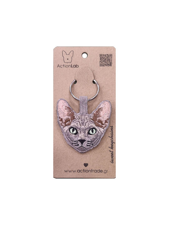 Actionlab Sphynx Cat Keychain