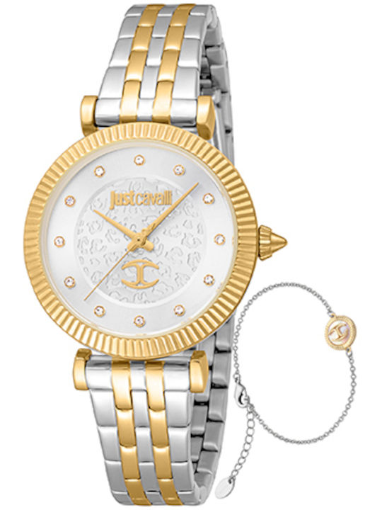 Just Cavalli Women's Watch with Gold Metal Brac...