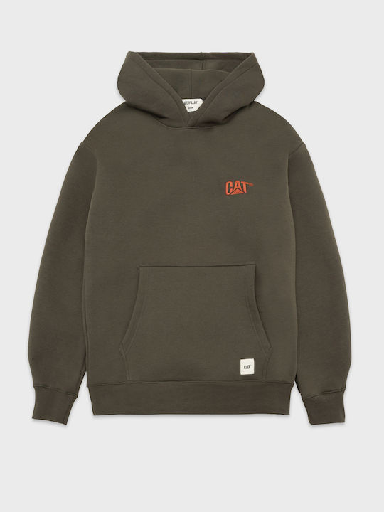 CAT Sweatshirt mit Kapuze Military Olive, Khaki
