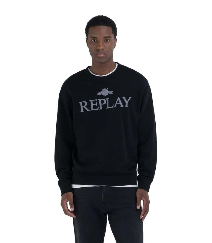 Replay M6963.000.23650P スウェットシャツ Replay Sweatshirt Black M6963.000.23650P-098 | Skroutz.mt