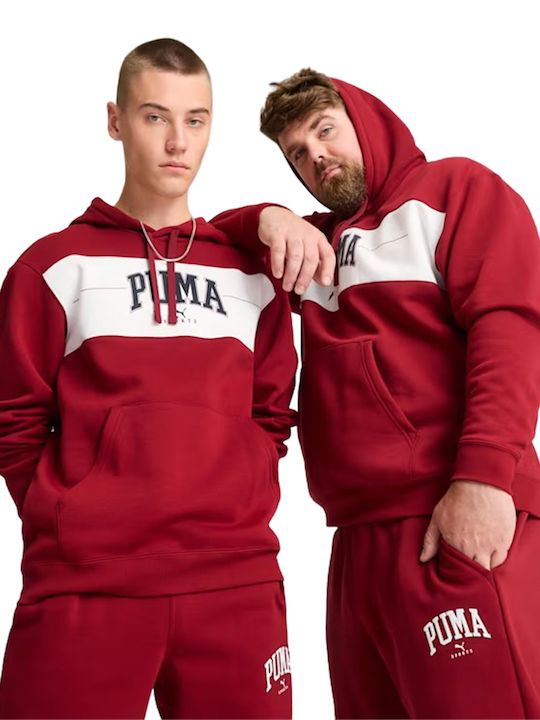 PUMA Sweatshirt mit Kapuze Burgundisch