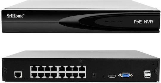Sricam Înregistrare video NVR 16 canale cu rezoluție Full HD+ NVS006