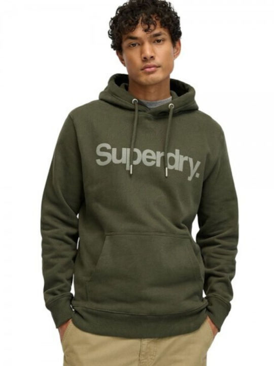 Superdry Ανδρικό Φούτερ με Κουκούλα Army Khaki