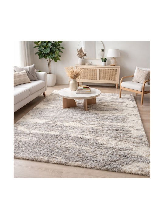 Saray Home Shaggy Velvet Bedroom Rugs Set Cream C721B-CRBG-SET 3pcs