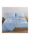 Nef-Nef Homeware Basic Σεντόνι Μονό 170x270εκ. Light Blue