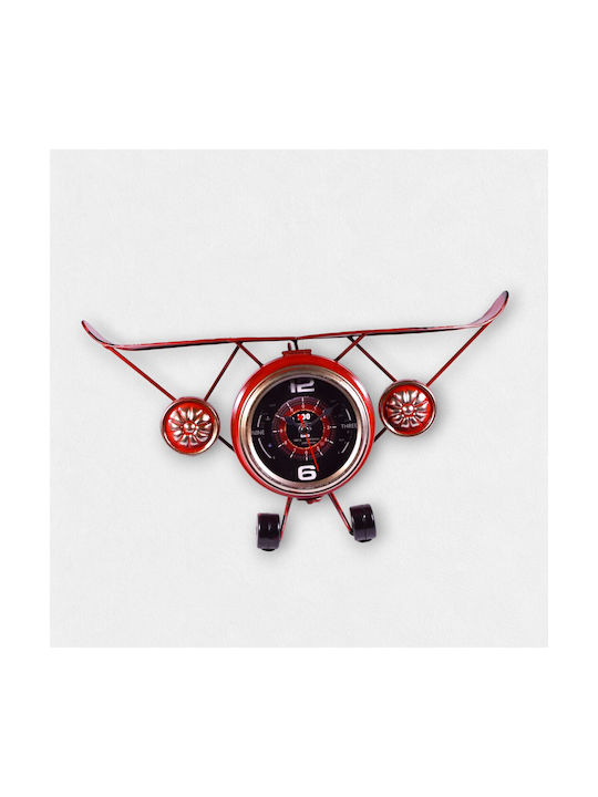 Artifact Wall Clock Metallic Red 39x13cm
