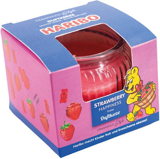 Haribo Aromatic Candle in Jar with Strawberry Scent 89g