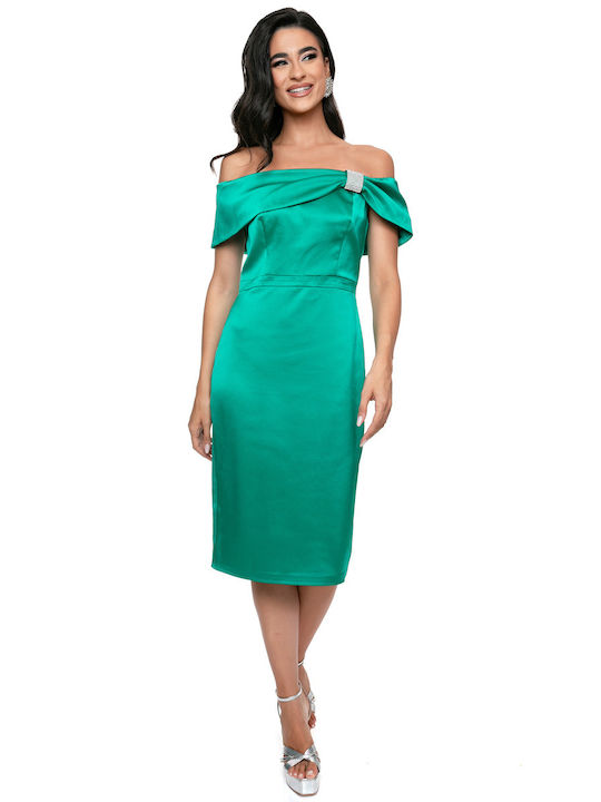 RichgirlBoudoir Midi Dress for Wedding / Baptism Green