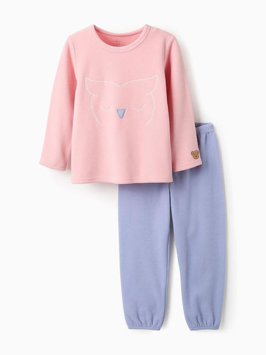 Zippy Kinder Schlafanzug Winterlich Fleece Pink