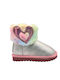 Garvalin Kids PU Leather Boots Silver