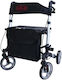 Antar Foldable Aluminum Walker with Wheels Black