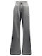 Sportswear High Waist Sweatpants Wide Fleece Gray