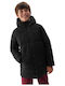 Kids' Casual Jacket Long with Hood Black