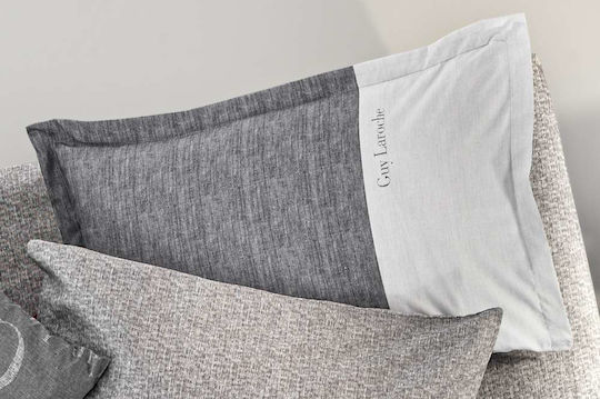 Guy Laroche Kissenbezug-Set Oxford Grey 50x70cm.