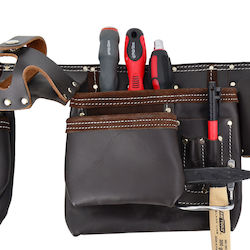 Awtools Professional Fitter Belt 11 Pocket Zipper Black Line