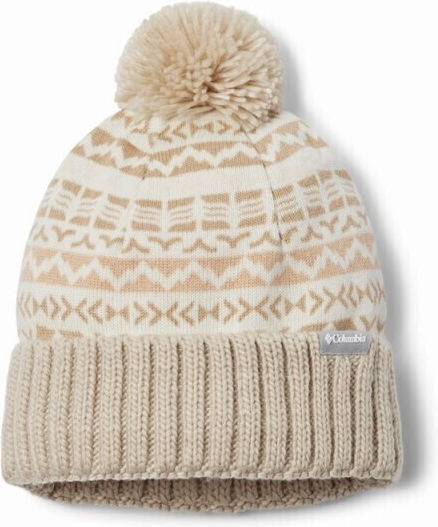 Beanie Unisex Beanie with Rib Knit in Ecru color